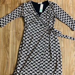 Beautiful navy blue and white dress